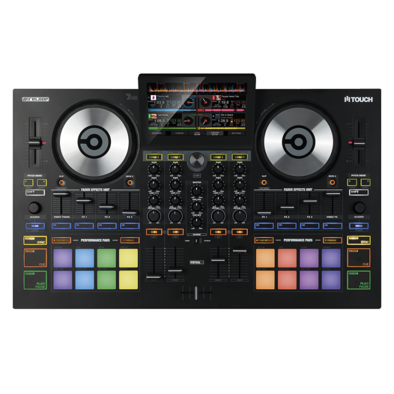 RELOOP TOUCH CONTROLLER PER DJ 4 CANALI CON DISPLAY TOUCH DA 7" - TechSoundSystem.com