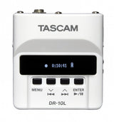 TASCAM DR 10LW REGISTRATORE AUDIO DIGITALE CON MICROFONO LAVALIER BIANCO - TechSoundSystem.com