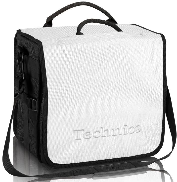 TECHNICS BACKBAG WHITE-SILVER ZAINO BIANCO SCRITTA IN ARGENTO