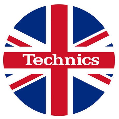 TECHNICS SLIPMATS TAPPETINI GIRADISCHI COLORE BANDIERA INGLESE COPPIA TAPPETINI