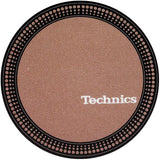 TECHNICS SLIPMATS TAPPETINI GIRADISCHI COLORE STROBO BROWN MARRONE COPPIA TAPPETINI - TechSoundSystem.com