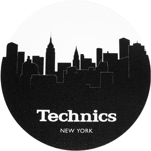 TECHNICS TAPPETINI GIRADISCHI SLIPMATS DISEGNO NEW YORK CITY COPPIA TAPPETINI