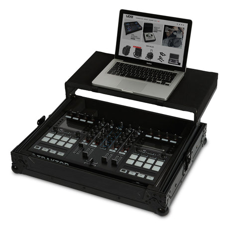 UDG ULTIMATE FLIGHT CASE NATIVE INSTRUMENTS TRAKTOR KONTROL S5/S4 BLACK PLUS FLIGHT CASE PROFESSIONALE + LAPTOP COLORE NERO - TechSoundSystem.com