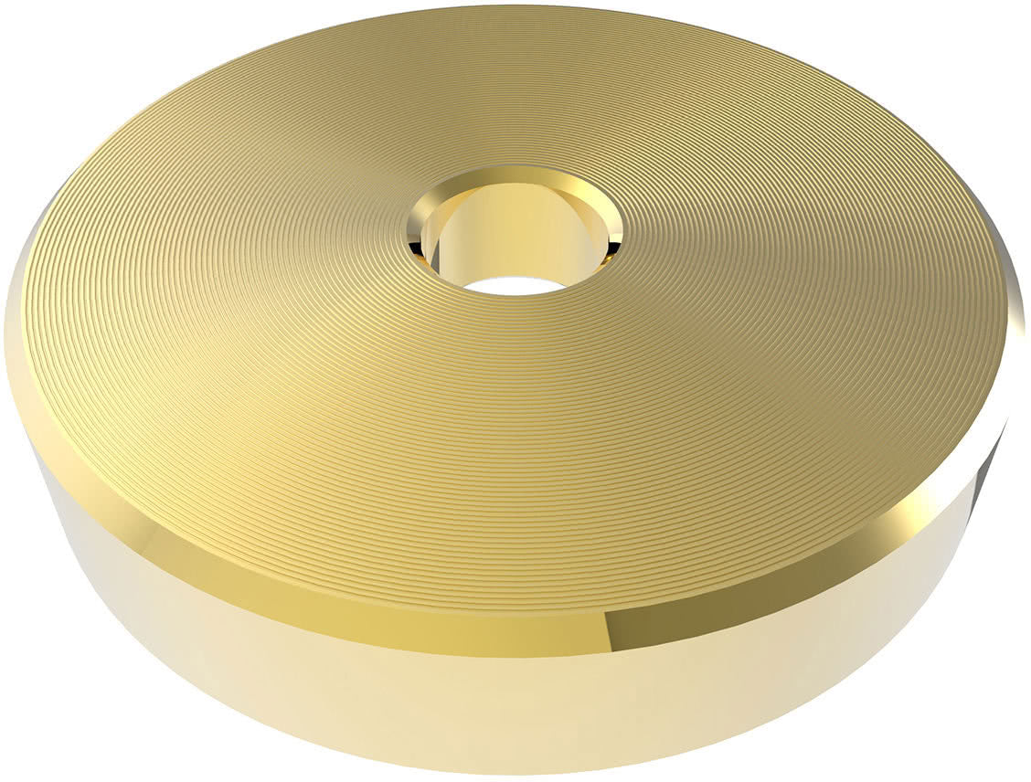 ZOMO 45 RPM ADAPTER PUCK ADATTATORE UNIVERSALE 7" PER GIRADISCHI 33 - 45 GIRI IN METALLO COLORE ORO - TechSoundSystem.com