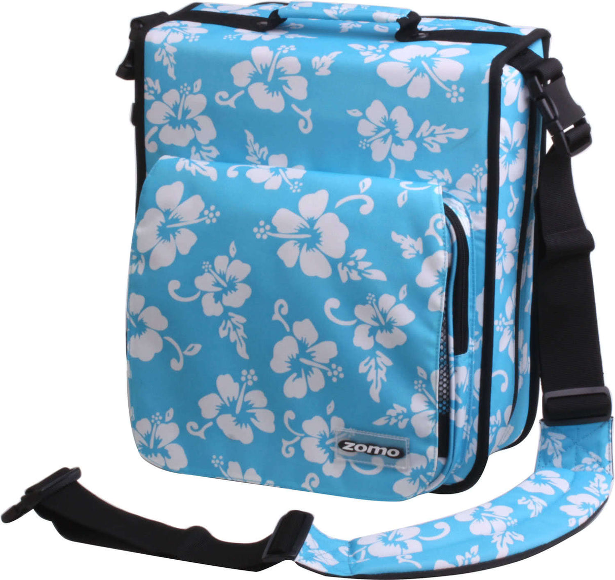 ZOMO CD LARGE PREMIUM BORSA PER 236 CD LIMITED EDITION FLOWER BLU - TechSoundSystem.com