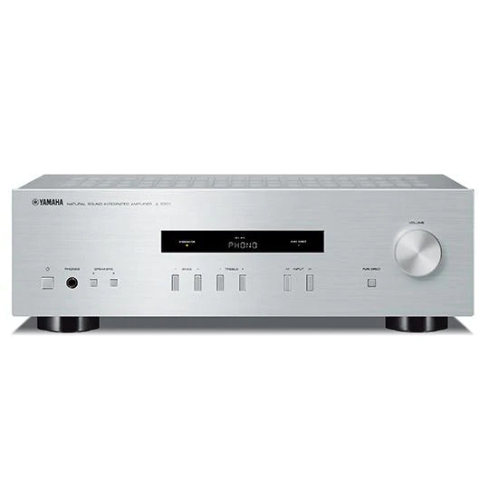 Yamaha A-S201 SI2 SILVER Amplificatore Hifi 2x100W, Ingresso Phono, Pure Direct - GAR. ITALIA - TechSoundSystem.com