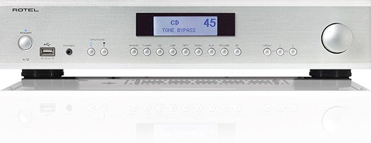 ROTEL A-12 SILVER Amplificatore integrato 60+60W RMS su 8 ohm, Bluetooth, Phono MM, USB - TechSoundSystem.com