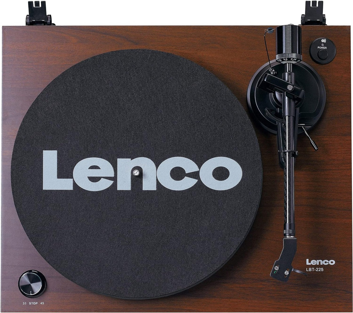 Lenco LBT-225WA Giradischi con trasmissione Bluetooth 5.3, Piatto in vetro, Testina Audio Technica AT-VM95E - TechSoundSystem.com