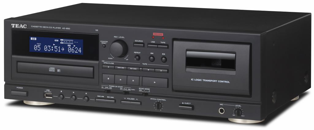 TEAC AD-850-SE Registratore a cassette e lettore CD combinato, registra anche su unità flash USB - TechSoundSystem.com