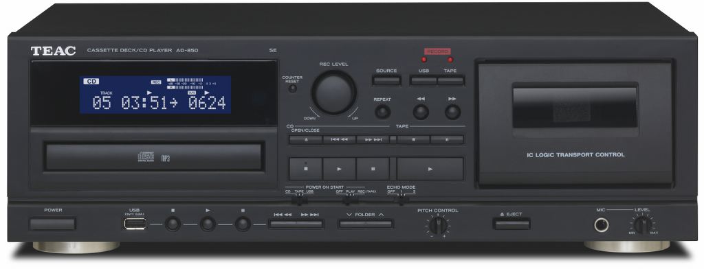 TEAC AD-850-SE Registratore a cassette e lettore CD combinato, registra anche su unità flash USB - TechSoundSystem.com