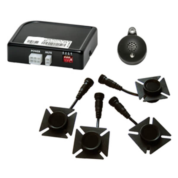 Alkor AK8C008 Kit 4 sensori parcheggio ANTERIORE o POSTERIORE flush mount con buzzer LED - TechSoundSystem.com