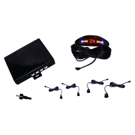 Alkor AK8C012 Kit 4 sensori parcheggio posteriore clip on con buzzer e display omologato ECE R-10