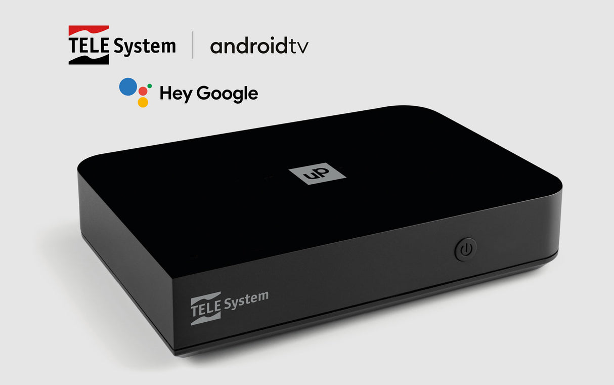 Telesystem UP T2 4K android TV™ decoder SMART ULTRA HD DVB-T2 HEVC HDR10 e HLG - TechSoundSystem.com