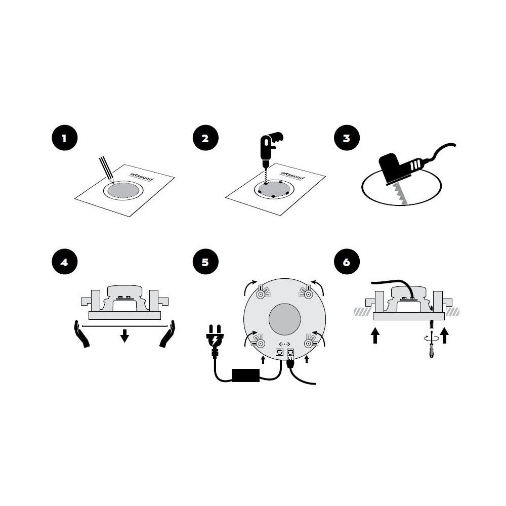 ArtSound CORE150 Altoparlante multiroom attivo in wall wireless / RJ45 - TechSoundSystem.com