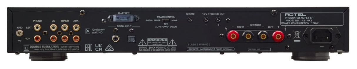 Rotel A-11 MKII Amplificatore integrato da 50+50W RMS, Bluetooth aptX HD - TechSoundSystem.com