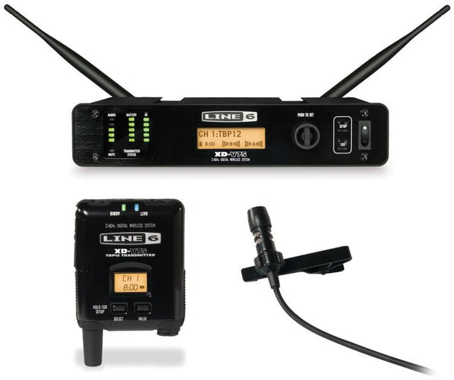 LINE6 XD V75L SISTEMA MICROFONICO LAVALIER WIRELESS DIGITALE NERO - TechSoundSystem.com