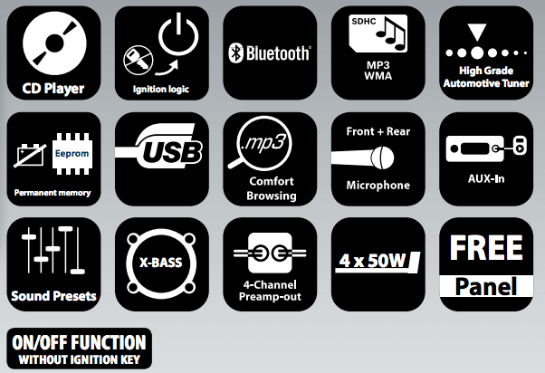 Blaupunkt Barcelona 270 BLK122 autoradio 1 DIN Bluetooth 2.1 - TechSoundSystem.com