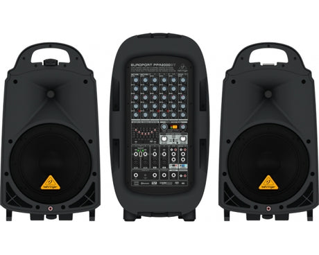 BEHRINGER PPA2000BT SISTEMA PA PORTATILE 2000 WATT CON BLUETOOTH E EFFETTI MIXER + CASSE - TechSoundSystem.com