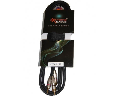 EXTREME 1MJS2R3PRO MINI JACK STEREO 1/8" 3.5mm / 2 RCA MASCHIO CAVO AUDIO DI SEGNALE SCHERMATO - TechSoundSystem.com