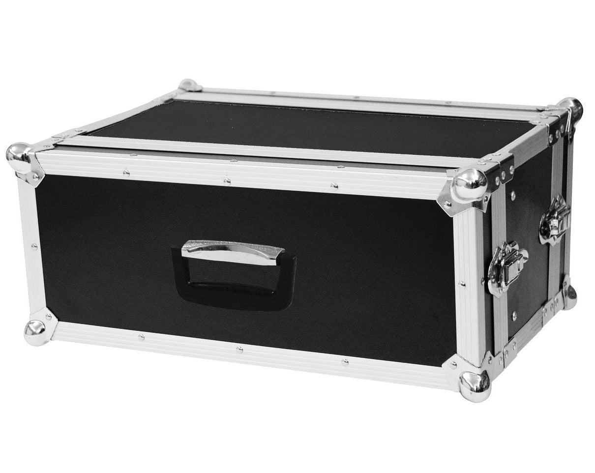 ROADINGER RK3HU FLIGHT CASE PROFESSIONALE PER 3 UNITA' RACK MEZZO PROFONDO IN LEGNO E ALLUMINIO - TechSoundSystem.com