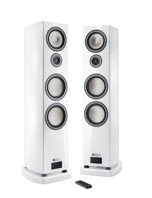 Canton SMART VENTO 9 diffusori acustici BIANCO lucido da pavimento attivi con connessione wireless (COPPIA) - TechSoundSystem.com