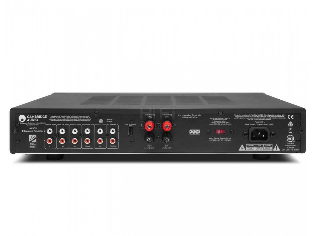 CAMBRIDGE AUDIO AX A35 amplificatore integrato stereo 4 ingressi analogici,1 uscita REC 35W - TechSoundSystem.com