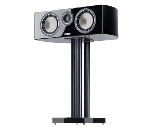 Canton Vento 866.2 Center diffusore acustico centrale colore Nero 3 Vie, sistema Bass-Reflex su stand - TechSoundSystem.com