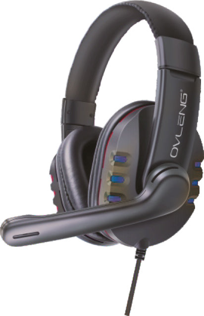 OVLENG Q7BL Cuffia gaming USB con microfono blu - TechSoundSystem.com