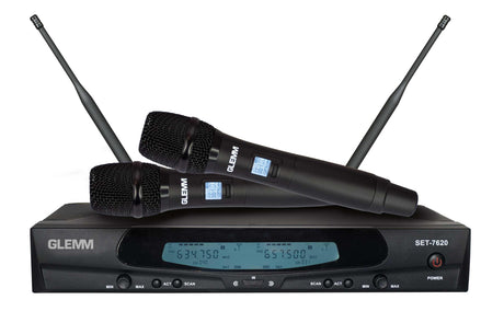 GLEMM SET 7620 Radiomicrofono UHF doppio palmare - TechSoundSystem.com