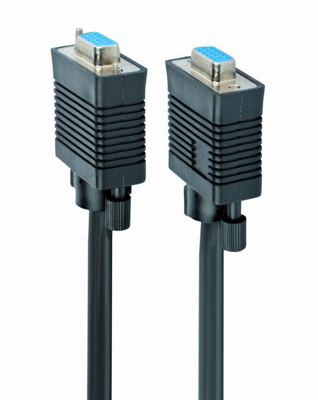 CABLEXPERT PREMIUM VGA EXTENSION HD15M/HD15F DUAL-SHIELDED W/ 2*FERRITE 6FT CABLE, BLACK COLOR - TechSoundSystem.com