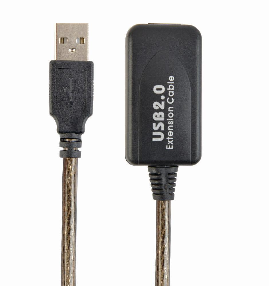 CABLEXPERT ACTIVE USB 2.0 EXTENSION CABLE, 10 M, BLACK - TechSoundSystem.com