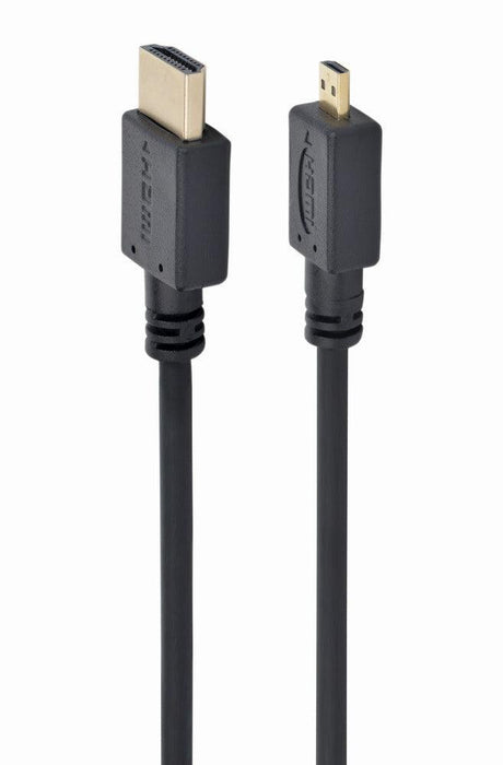 CABLEXPERT HDMI MALE TO MICRO D-MALE BLACK CABLE WITH GOLD-PLATED CONNECTORS, 3 M, BULK PACKAGE - TechSoundSystem.com