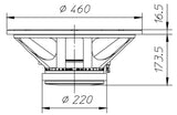 Ciare CW455 woofer 1000W 18" a 4 Ohm e diametro di 450 mm - TechSoundSystem.com