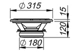 Ciare HSB320-22 subwoofer con potenza di 800 W e 350 W RMS a 2+2 Ohm 12" - TechSoundSystem.com