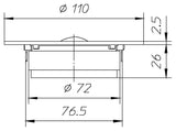 Ciare HT263 tweeter con potenza di 200 W e 100 W RMS a 8 Ohm e diametro di 1" - TechSoundSystem.com