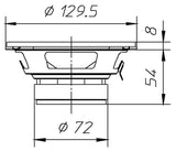 Ciare HW129 woofer dalla potenza di 150 W e 50 W RMS a 8 Ohm e diametro 130 mm - TechSoundSystem.com