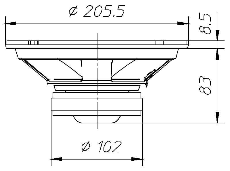 Ciare HW202 woofer dalla potenza di 180 W e 80 W RMS a 8 Ohm dal diametro di 8" - TechSoundSystem.com