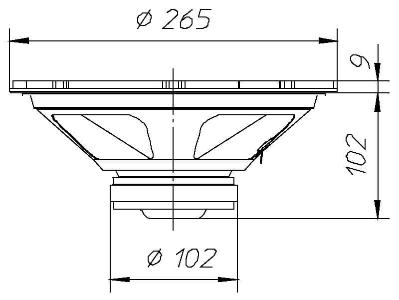 Ciare HW250 woofer 250 mm dalla potenza di 180 W e 90 W RMS a 8 Ohm di impedenza - TechSoundSystem.com