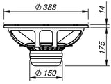 Ciare NDH15-4S subwoofer da 15" con potenza di 2000 W e 1000 W RMS a 8 Ohm - TechSoundSystem.com