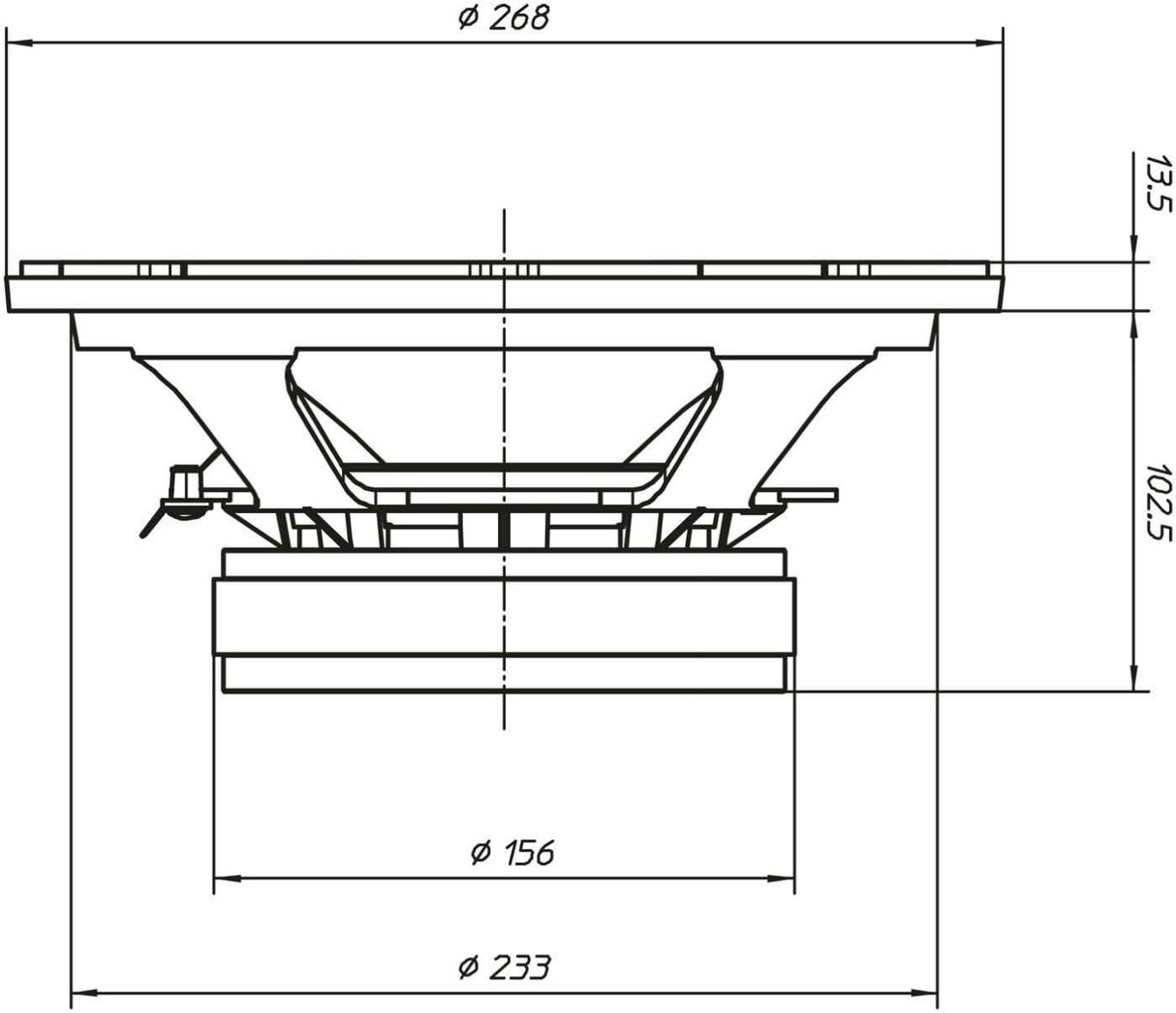 Ciare CW261SPL woofer da 600 W e 300 W RMS a 8 Ohm e diametro di 250 mm - TechSoundSystem.com