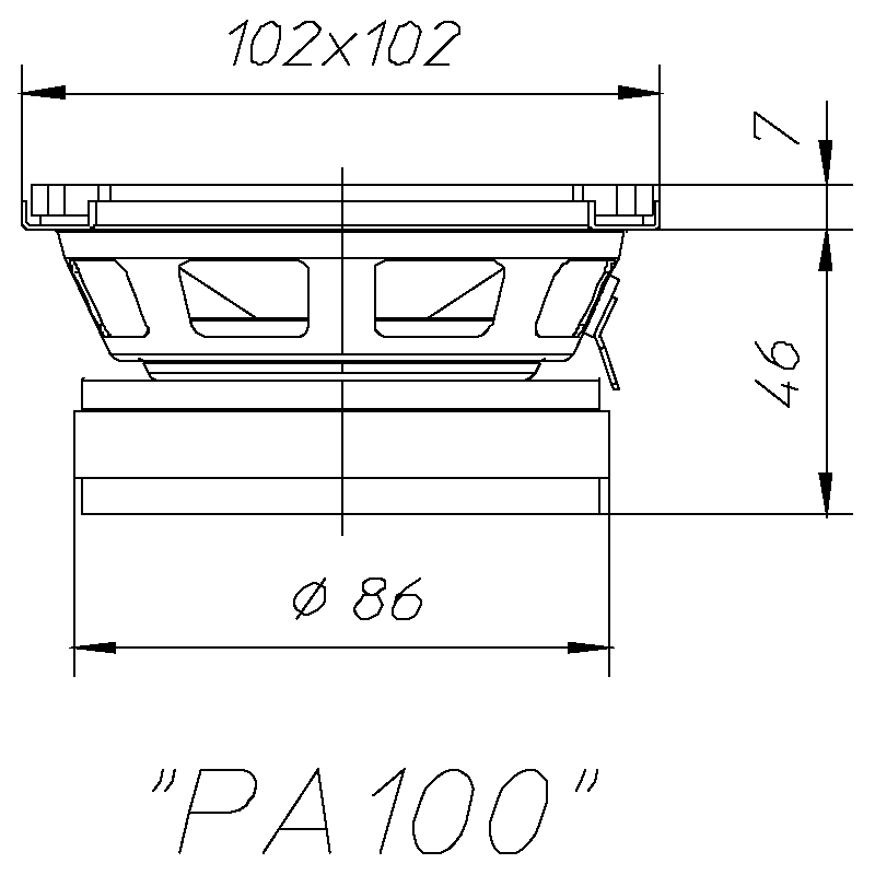 Ciare PA100 extended range 100mm, impedenza 8 Ohm e potenza 80 W - TechSoundSystem.com