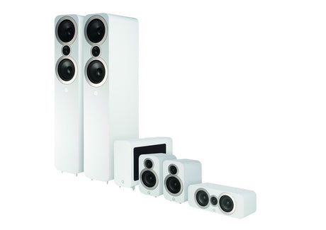 Q Acoustics Q 3050i CINEMA PACK Sistema home cinema completo: 1 cp Q3050i + 1 cp Q3010i + Q3090i Centre + Q3060S subwoofer - TechSoundSystem.com