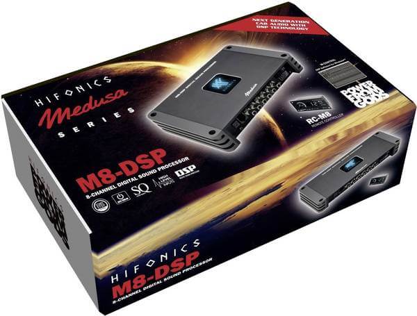 HIFONICS M8-DSP Medusa 8CH DSP Processore di segnale DSP per auto a 8 canali + DRC - TechSoundSystem.com