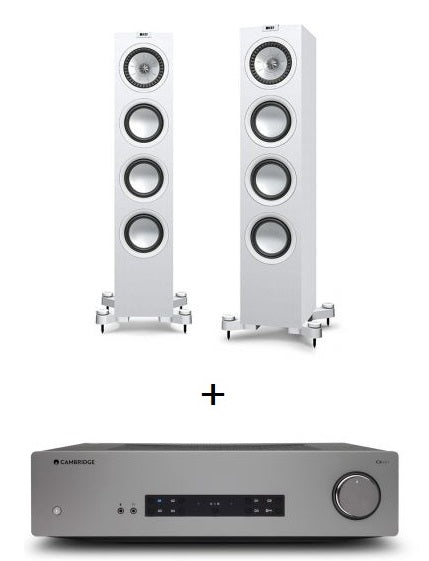 Cambridge Audio CXA61+ KEF Q550 WHITE Diffusori da pavimento (COPPIA)