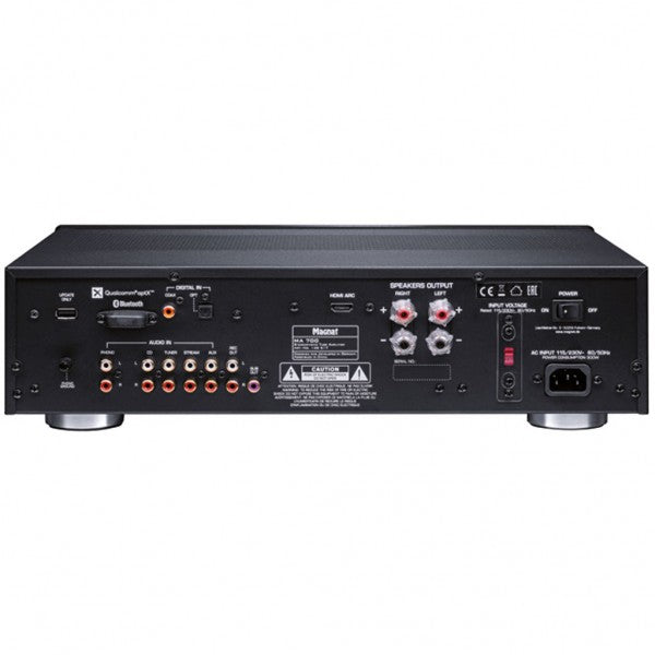 MAGNAT MA 700 BLACK amplificatore integrato 2 canali preamplificato a valvole 2 x ECC81, Bluetooth APTX HD - TechSoundSystem.com