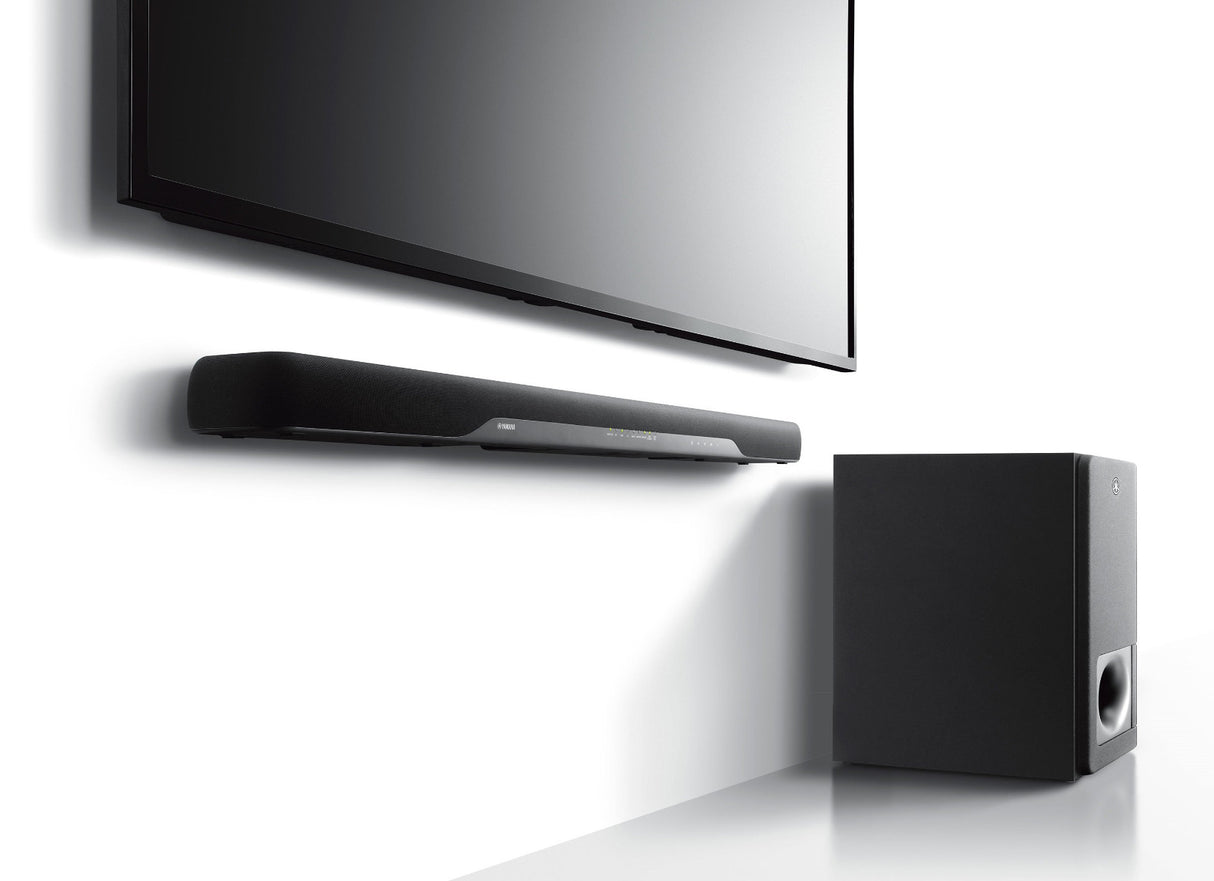 Yamaha YAS-207BL Soundbar con subwoofer wireless. HDMI in/out 4K/60 fps e streaming Bluetooth, 200W - TechSoundSystem.com