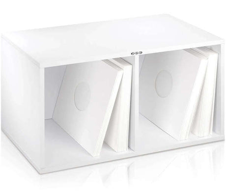 ZOMO VS-BOX200 WH BOX IN LEGNO PORTA VINILI COLORE BIANCO - TechSoundSystem.com