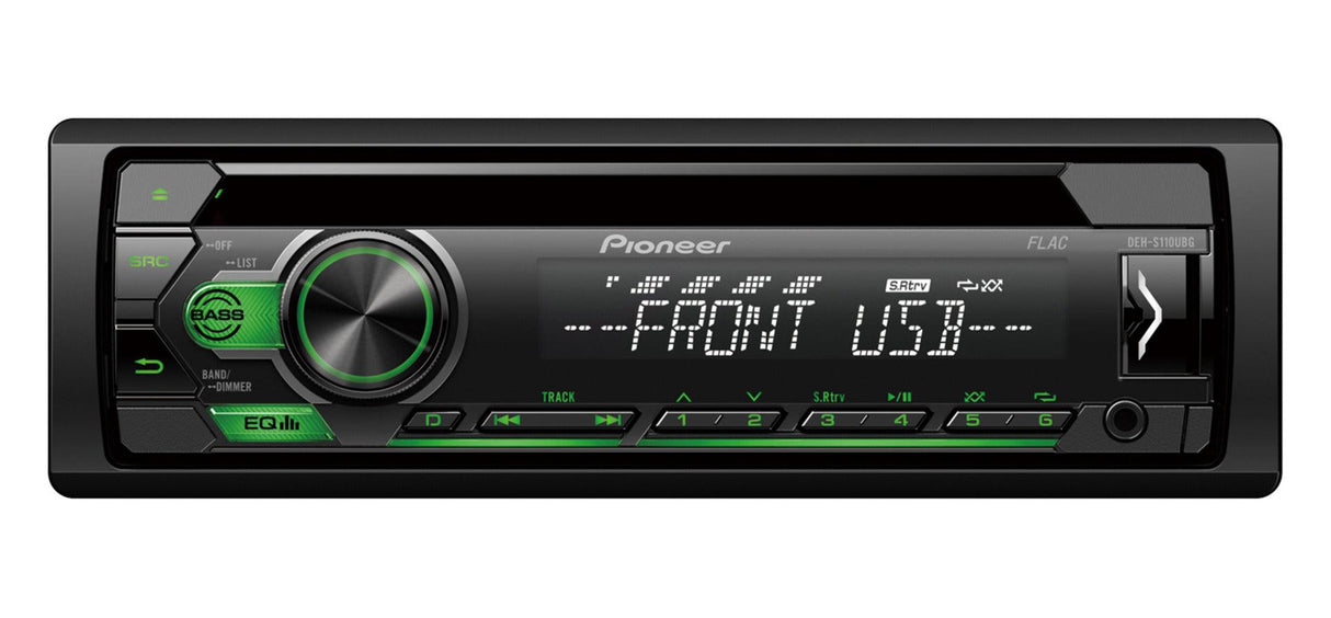 Pioneer DEH-S110UBG autoradio 1-DIN con CD, USB e Aux-In - TechSoundSystem.com