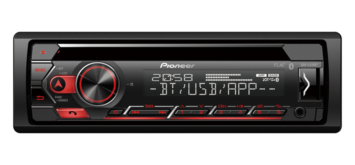 Pioneer DEH-S420BT autoradio CD con Bluetooth, USB, Spotify, Pioneer Smart Sync App - TechSoundSystem.com