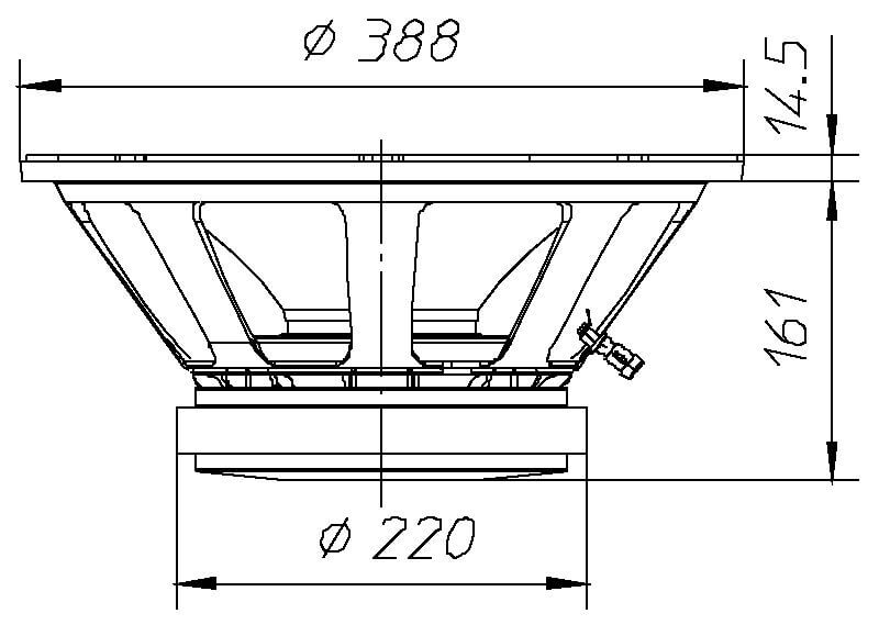 Ciare CW387 woofer con potenza di 1000 W e 500 W RMS a 4 Ohm e diametro di 15” - TechSoundSystem.com